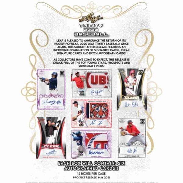 2020 Leaf Trinity Baseball Full Case PYT Break #784 - Image 2